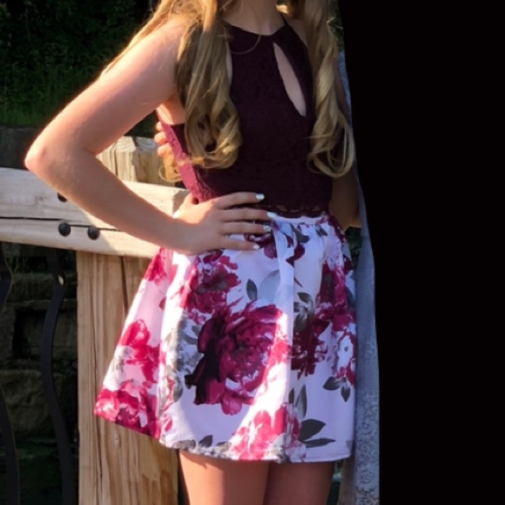 2 piece hoco dress
